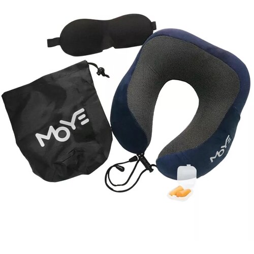 Moye Neck Pillow Dark Blue Cene