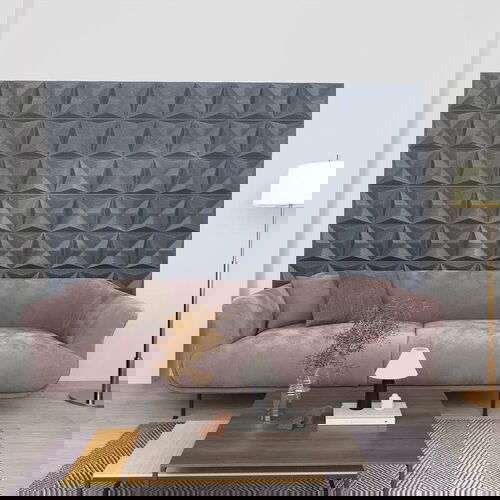 VidaXL 3D stenski paneli 12 kosov 50x50 cm origami sivi 3 m&amp;sup2; Slike