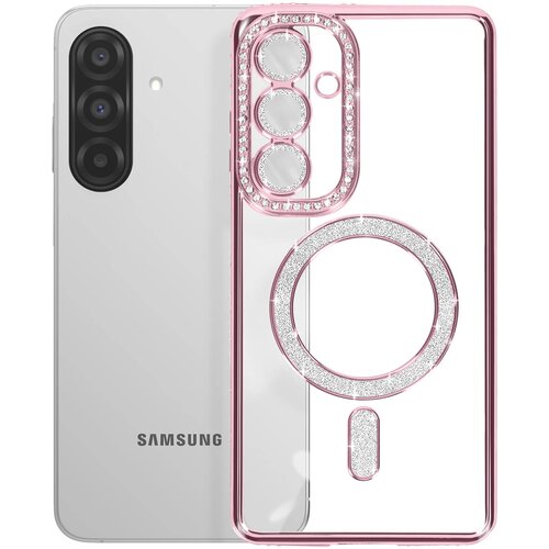AVIZAR diamantno ohi&scaron;je za samsung galaxy A26 magsafe obris strass, roza, (5000017009) Cene