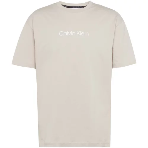 Calvin Klein Majica 'HERO' greige / bela