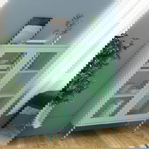 vidaXL omara za shranjevanje mint zelena 80x35x101,5 cm jeklo Cene