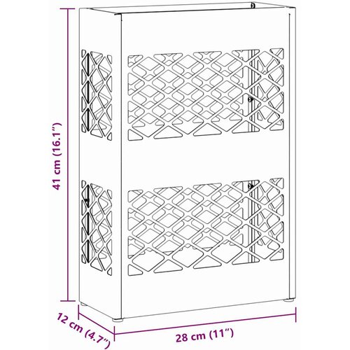  Stalak za ki&amp;scaron;obrane Bijela 28 x 12 x 41 cm Čelik Slike