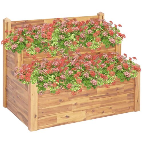  Vrtna sadilica s 2 razine 110x75x84 cm masivno bagremovo drvo Cijene
