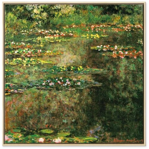  Slika - Claude Monet &ndash; Pond With Water Lilies 60x60 U prirodnom drvenom okviru Cijene