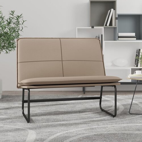  Klupa boja cappuccina 100 x 75 x 76 cm od umjetne kože Slike