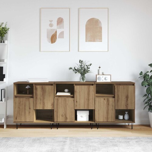  Kreveta 3 pcs Umjetnički hrast 60 x 35 x 70 cm Cijene