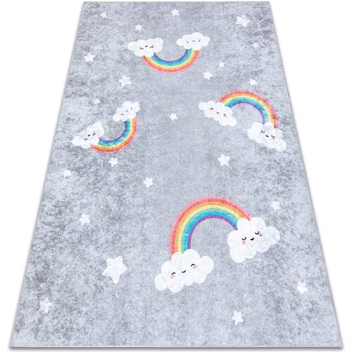 RugsX Preproge JUNIOR 52063.801 pralna preproga Mavrica, oblaki z 160x220 cm Siva Cene