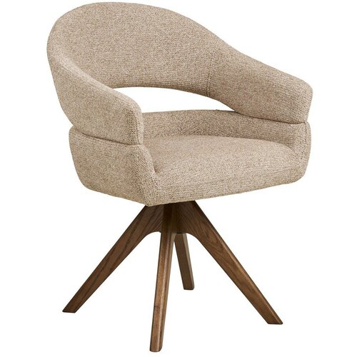 House Nordic Bež podstavljena blagovaonska stolica s naslonima za ruke Dover &amp;ndash; Slike