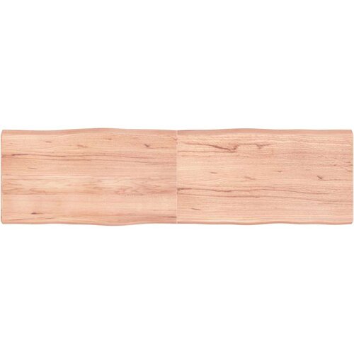 Stolna Mizna plo&amp;scaron;ča svetlo rjava 180x50x6 cm obdelana trdna hrastovina, (20818063) Slike