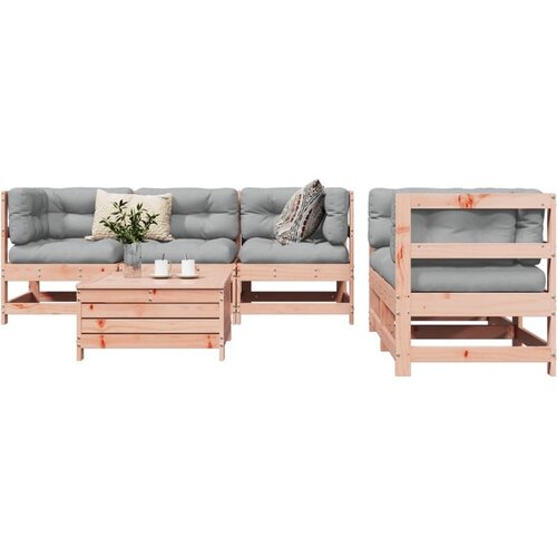 vidaXL 6-dijelni set vrtnih sofa od masivne duglazije i jelovine Cene