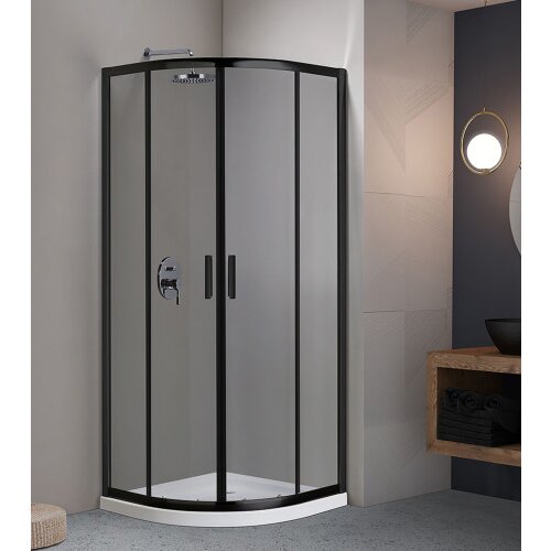 Master Tu&scaron; komplet polukružni 80x80x185+15cm crni profil JF-533-3TG sivo Cijene