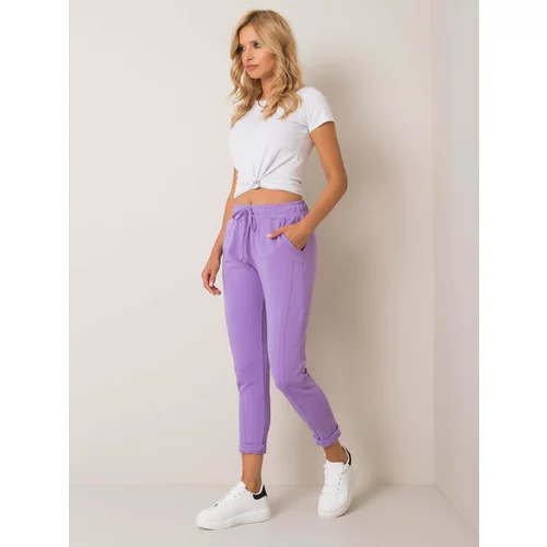 Fashion Hunters Cotton purple sweatpants