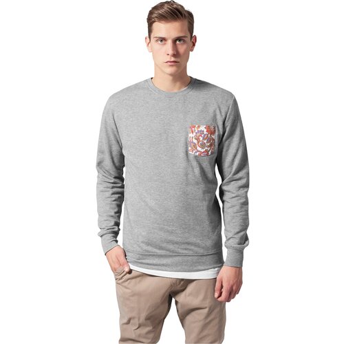Urban Classics Contrasting Crewneck Pocket Grey/Floral Slike
