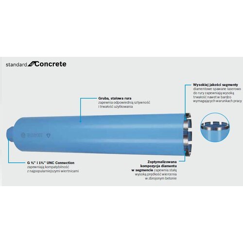 Shumee bosch diamantna krona fi= 62 x 450mm navoj 1-1/4", (21254661) Cene