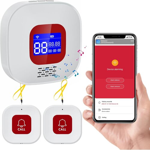 CHATTHEN 2x SOS gumb za klic v sili z WiFi sprejemnikom Cene