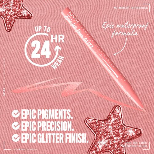 NYX Professional Makeup Epic Ink Glitz kovinski svinčnik za oči odtenek Bootcut Bling 1 ml Slike