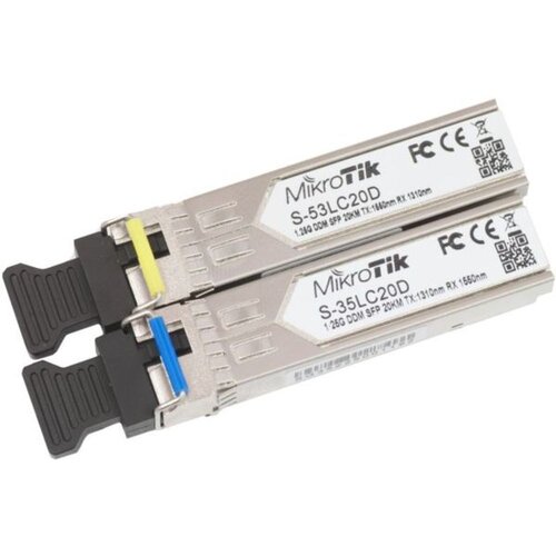 MikroTik Pair of 1G SFP WDM BiDI (LC,SM)-20km fiber modules Cijene