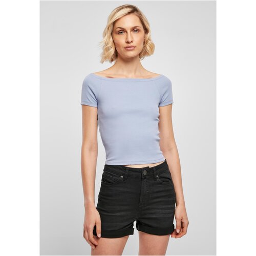 UC Curvy Women&amp;#039;s T-shirt Off Shoulder Rib violablue Slike