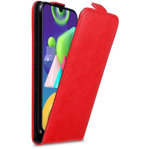 Cadorabo Ohišje, združljivo z Samsung Galaxy M21 / M30s v rdeče jabolko - Zaščitni ovitek v obliki flipa z magnetnim zapiranjem, (20565184) Cene