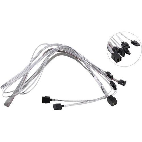 Supermicro CBL-SAST-0556 Serial Attached SCSI (SAS) cable Black, White Slike