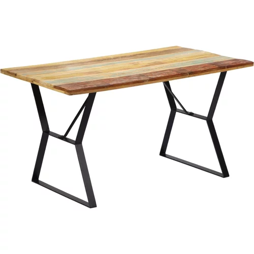 vidaXL blagovaonski stol od masivnog obnovljenog drva 140 x 80 x 76 cm