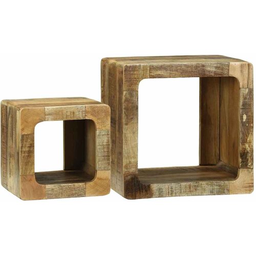  Jedinice 2 pcs Smeđa 36 x 30 x 36 cm Čvrsto drvo manga Slike
