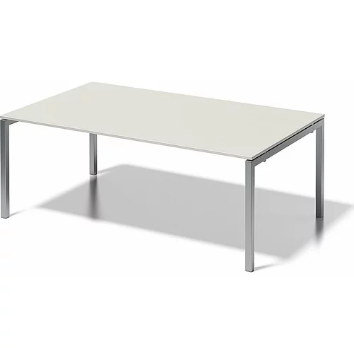 BISLEY Pisalna miza CITO, U-ogrodje, VxŠxG 740 x 2000 x 1200 mm, srebrno ogrodje, sivo bela plošča