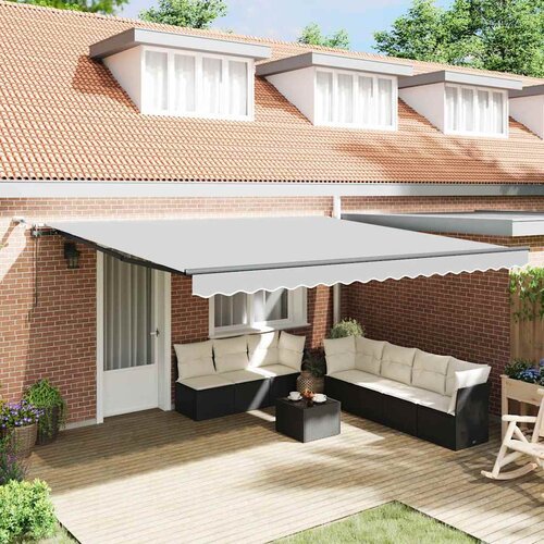 vidaXL Senčnik z Antracit 5 &times; 3,5 m Kovina - - Antracit - 37.3 - 5 x 3,5 m - Cene
