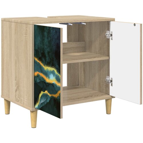  Kupaonski ormar WIJHE Sonoma 60 x 40 x 60 cm Konstruirano drvo Slike