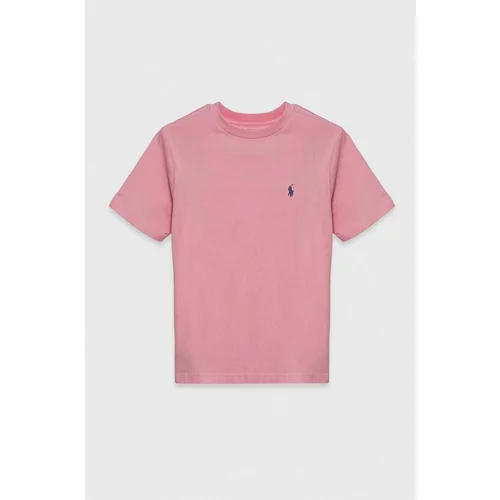 Polo Ralph Lauren Dječja pamučna majica kratkih rukava boja: ružičasta, bez uzorka