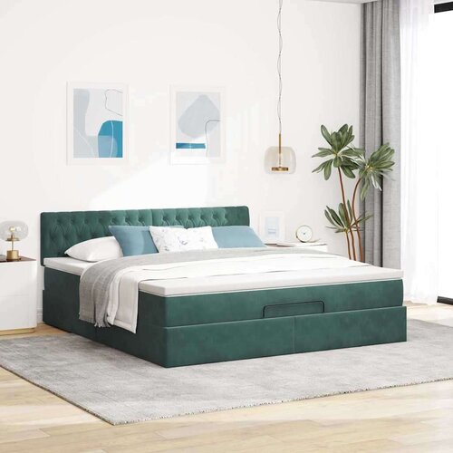  Otomanski krevet s madracem i LED 160x200 cm bar&amp;scaron;unasti Slike