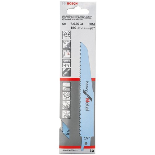 Bosch list univerzalne testere S 920 CF Heavy for Metal - pakovanje 5 komada - 2608654820 Cene