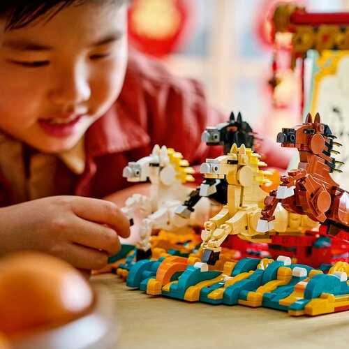 Lego chinese festivals - platno s konjima u galopu (80119) Slike