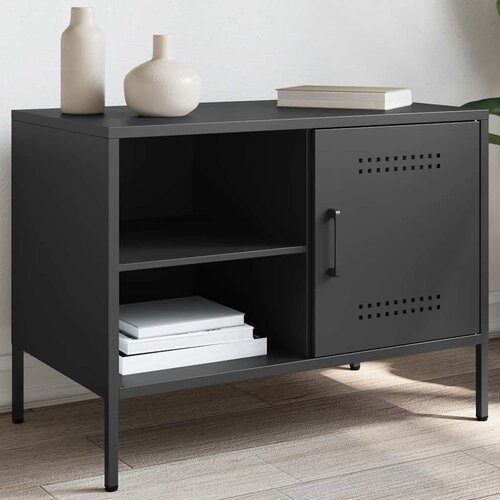 TV ormarić crni 68 x 39 x 50,5 cm čelični Cene