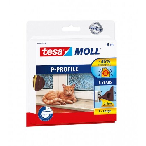 Tesa Dihtung za prozore MOLL P-profil smeđi 6m Slike