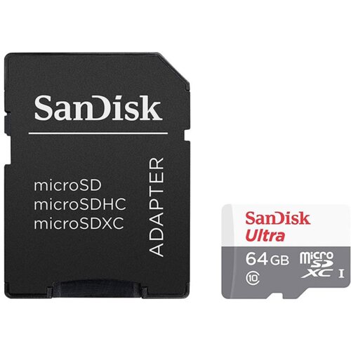 Sandisk spominska kartica ultra microsdxc uhs-i Class10, 64 gb + sd adapter Slike