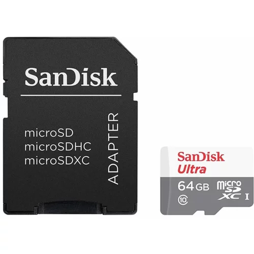 Sandisk spominska kartica ultra microsdxc uhs-i Class10, 64 gb + sd adapter