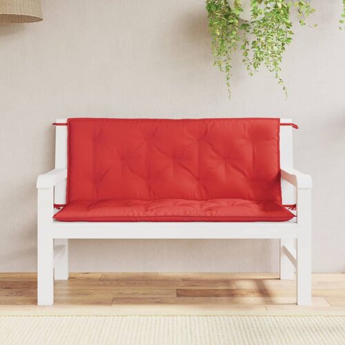 vidaXL Blazina za vrtno klop 2 kosa rdeča 120x50x7cm oxford tkanina Cene
