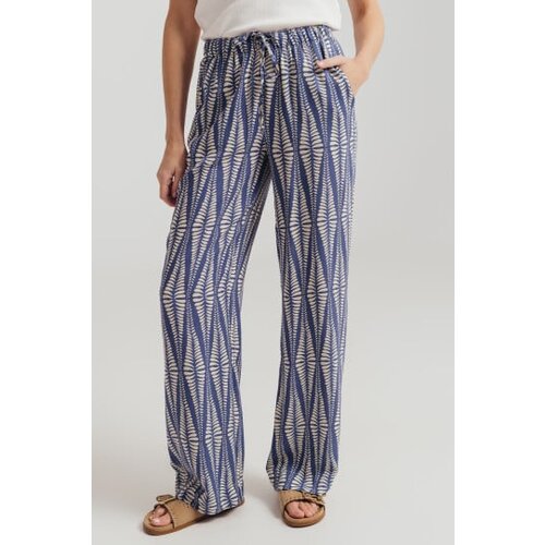 Legendww ženske lepr&amp;scaron;ave letnje pantalone sa printom u plavo-bež nijansama 2479-9733-66 Slike