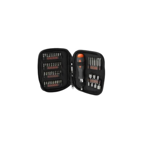  Black+Decker 56-dijelni set bitova nasadnih ključeva sa odvijačem A-7104 Slike