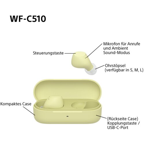 Sony slu&amp;scaron;alice potpuno bežične WF-C510/Y, (21372405) Slike