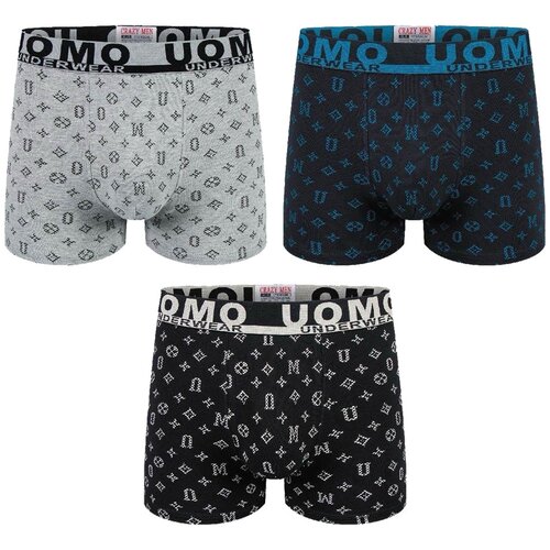 Uomo 3-PACK moške boksarice luxury touch Cene