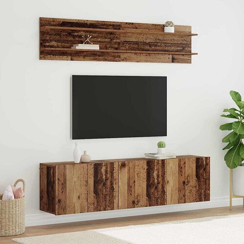 VidaXL TV Jedinice Zidne 6 pcs Staro drvo Konstruirano drvo Slike