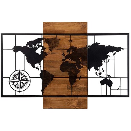 WALLXPERT zidna dekoracija Mapa Wıth Compass, 85x58cm Cene