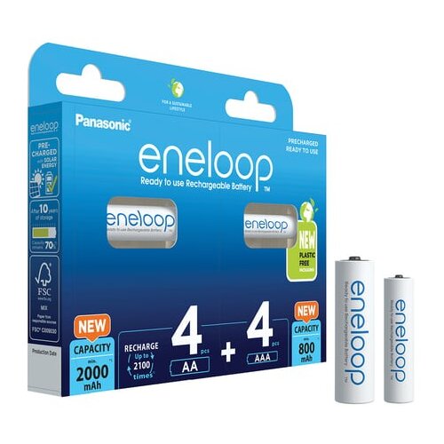 Panasonic eneloop baterija aa / aaa, 8 kos Slike