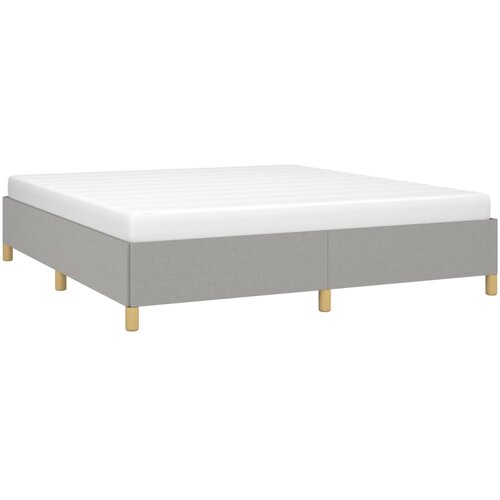  Okvir za krevet s oprugom svjetlosivi 180x200 cm od tkanine Slike