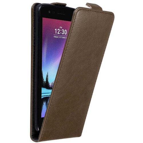Cadorabo Ohi&scaron;je, združljivo z LG K4 2017 v kava rjava - Za&scaron;čitni ovitek v obliki flipa z magnetnim zapiranjem, (20562229) Cene