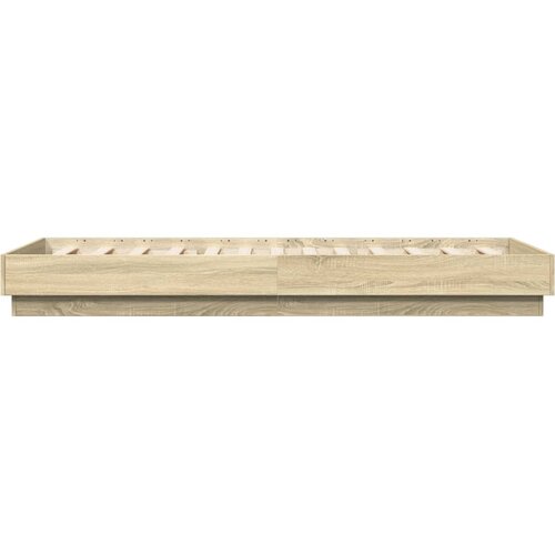  Okvir za krevet s LED svjetlima boja hrasta sonome 100 x 200 cm Slike