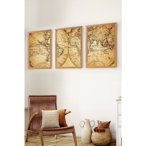 Wallity Set uramljenih MDF slika Myk3010-2, 3 Dela Cene