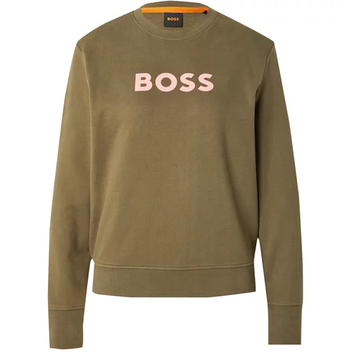 BOSS Orange Sweater majica 'C_Elaboss_6' maslinasta / roza